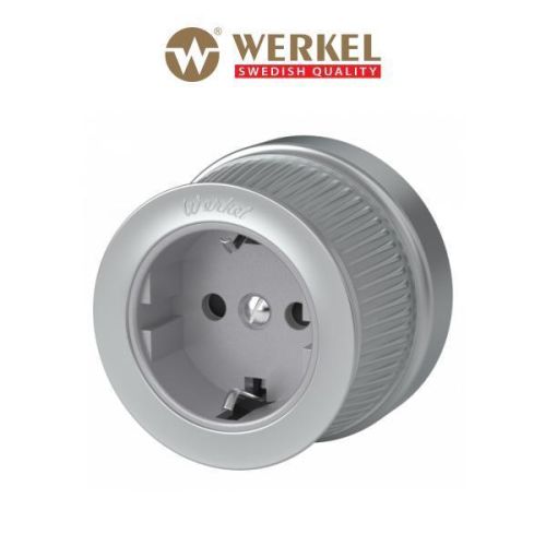 Накладная розетка Werkel Ретро WL19-10-02 матовый хром