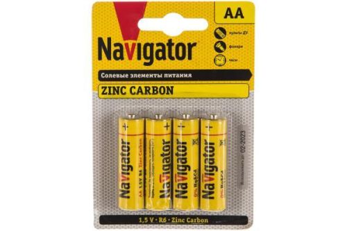 Navigator Элемент питания 94 758 NBT-NS-R6-BP4 блист.4шт Navigator 4607136947580 149236