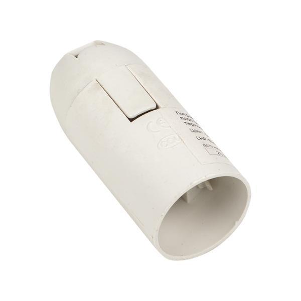 Патрон EKF PROxima Е14 LHP-E14-s пластиковый подвесной термостойкий пластик бел.