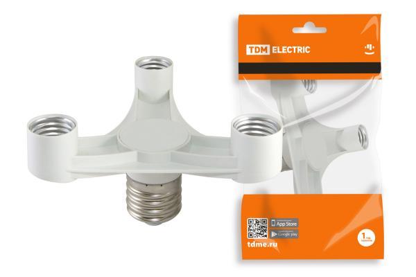 Переходник TDM ELECTRIC Е40-3хЕ27 SQ0335-1017