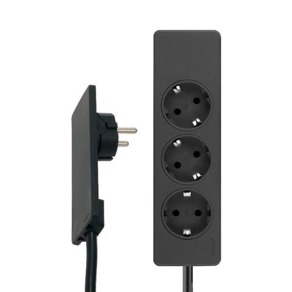 Плоская вилка с удлинителем, Evoline Plug 1510 0015 61