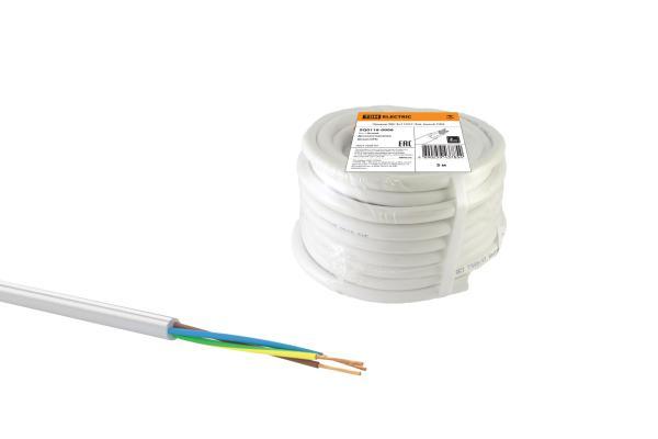 Провод TDM ELECTRIC ПВС 3х1 ГОСТ (5м), белый SQ0118-0006