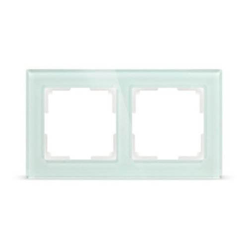 Рамка 2-местная стекло бежевая Smart Buy Нептун SBE-05i-Glass-FR-2