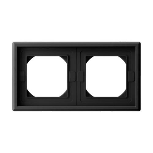 Рамка 2-постовая Systeme Electric ArtGallery IP44, карбон, GAL441002