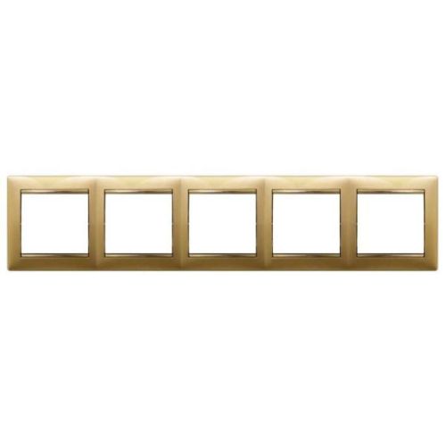 Рамка 5-постовая Legrand Valena матовое золото 770305