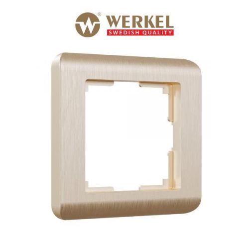 Рамка для розетки / выключателя на 1 пост Werkel W0012111 Stream шампань пластик