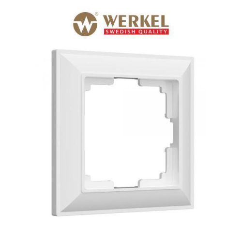 Рамка для розетки / выключателя на 1 пост Werkel W0012201 Fiore белый пластик
