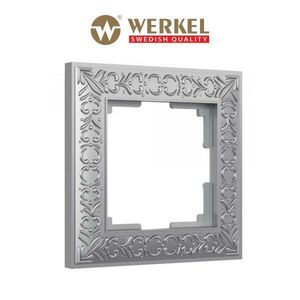 Рамка для розетки / выключателя на 1 пост Werkel WL07-Frame-01 Antik матовый хром металл