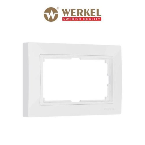 Рамка из пластика для двойной розетки Werkel W0082001 Snabb Basic белый пластик