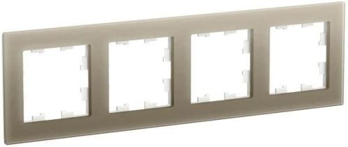 Рамка Schneider Electric AtlasDesign ATN320504 наклад. 4x гориз.мон. стекло шампань упак.1