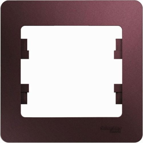Рамка Schneider Electric Glossa 1 пост. Баклажановая
