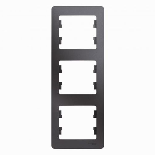 Рамка Schneider Electric Glossa 3-ая Графит