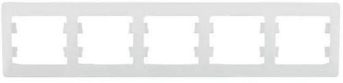 Рамка Schneider Electric Glossa GSL000105 наклад. 5x гориз.мон. пластик белый