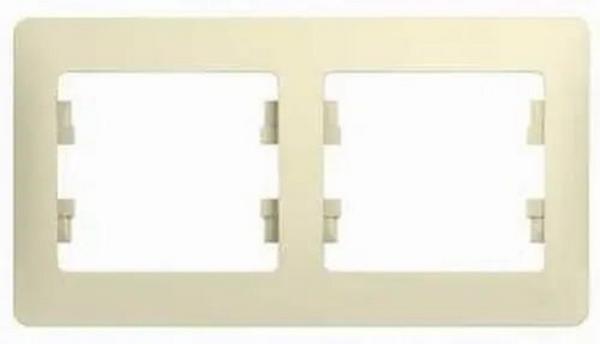 Рамка Schneider Electric Glossa GSL000202 наклад. 2x гориз.мон. пластик бежевый