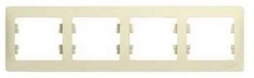 Рамка Schneider Electric Glossa GSL000204 наклад. 4x гориз.мон. пластик бежевый