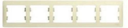 Рамка Schneider Electric Glossa GSL000205 наклад. 5x гориз.мон. пластик бежевый