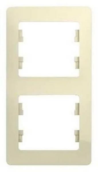 Рамка Schneider Electric Glossa GSL000206 наклад. 2x верт.монт. пластик бежевый