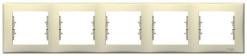 Рамка Schneider Electric Sedna, 5 модулей, горизонтальная, бежевая