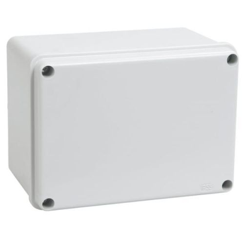 Распаечная коробка IEK открытой проводки,150x110x85, IP44, RAL7035, гладкие стенки, КМ4