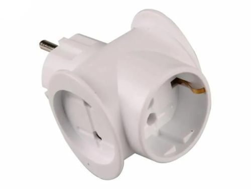 Разветвитель электрический Toker 3T1, 250 В, 16 A (белый