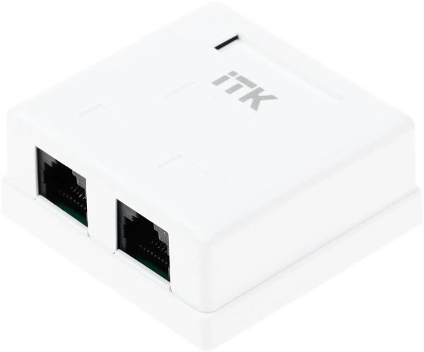Розетка ITK CS2-1C5EU-22 настен.RJ45 2 кат.5E UTP бел. упак.1шт
