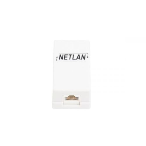 розетка сетевая Netlan, cat,5e, RJ45/8P8C, неэкран,, 1 порт, белая, 10шт
