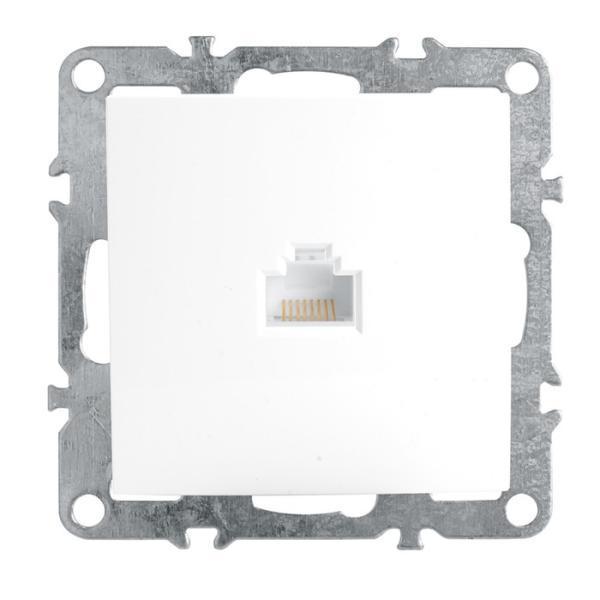 Розетка STEKKER компьютерная 1-местная RJ-45 , серия Эрна, PST00-9107-01