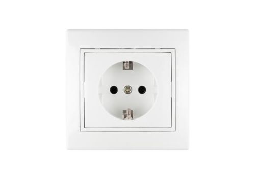 Розетка TANGO 1п с/з СП 16А белый