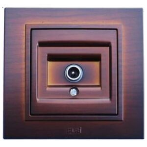 Розетка ТВ Еl-bi 500-012900-272 Zena темный орех проходная