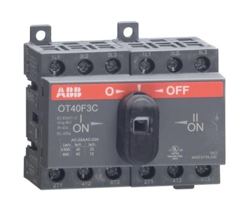 Рубильник реверсивный ABB (23А AC23), OT40, F3C, 40 А