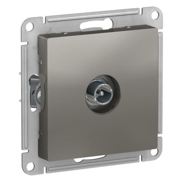 SE AtlasDesign Сталь Розетка TV проходная 4DB, механизм ATN000992