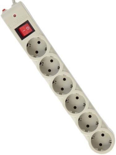 Сетевой фильтр Defender DFS-605, 6 розеток, 5 м, White