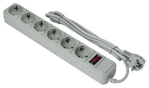 Сетевой фильтр ExeGate SP-6-1,8, 6 розеток, 1,8 м, Grey