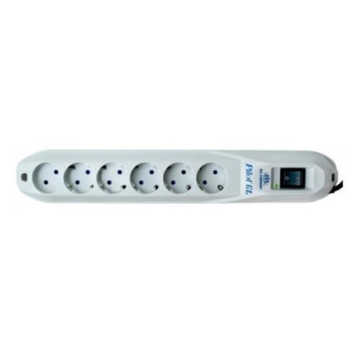 Сетевой фильтр ZIS Pilot-GL7 6 розеток, 7 м, White