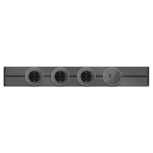 Шина открытой установки трековой системы Systeme Electric MultiTrack, 60 см, графит