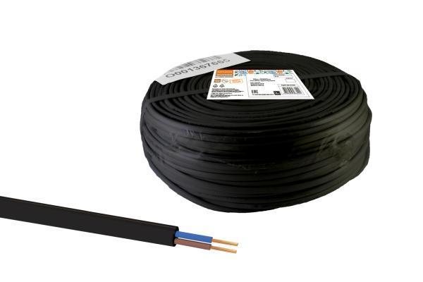 Шнур серия Народная ШВВПмб 2х0,5 (200м), черный SQ0120-0353
