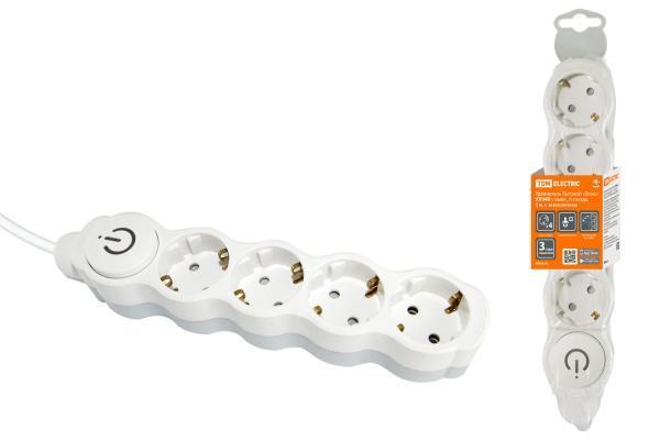 Удлинитель бытовой TDM ELECTRIC Люкс УЛ04В, 5м, ПВС 3х1мм2 16А/250В SQ1303-0135