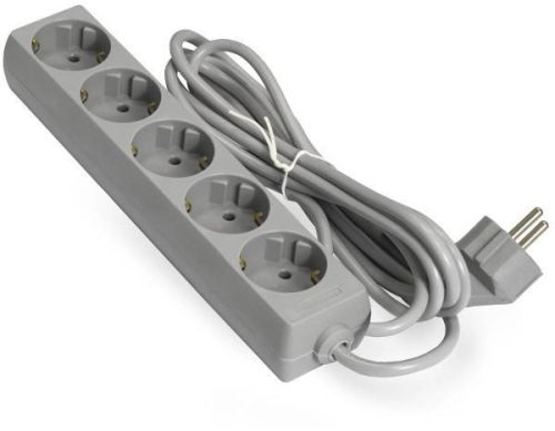Удлинитель Exegate EX285820RUS ECE-5-1.8G (5 евророзетки с заземлением, 1.8м, серый
