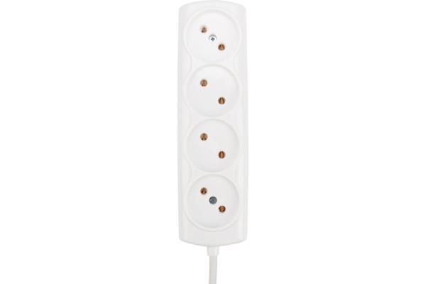 Удлинитель Proconnect Optima 4 гнезда, 3 м, 2х0.75 мм?, б/з, белый