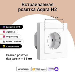 Умная встраиваемая розетка Aqara Wall Outlet H2 EU, модель