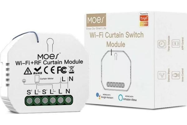 Умный переключатель Moes Wi-Fi+RF Switch Module модели MS-104