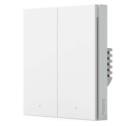 Умный выключатель AQARA Smart Wall Switch H1 EU, двухклавишный, белый [ws-euk04]