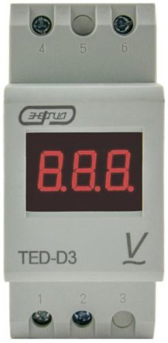 Вольтметр цифровой TED-D3 АС на din-рейку Энергия