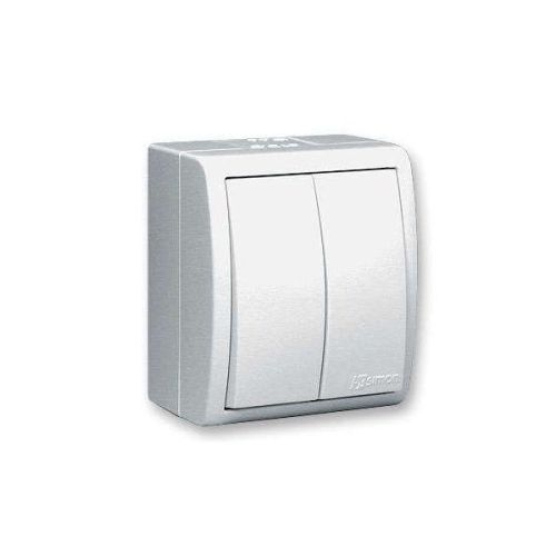 Выключатель 2-кл. ОП Simon 15 Aqua 10А IP54 винт. зажим бел. Simon 1594398-03